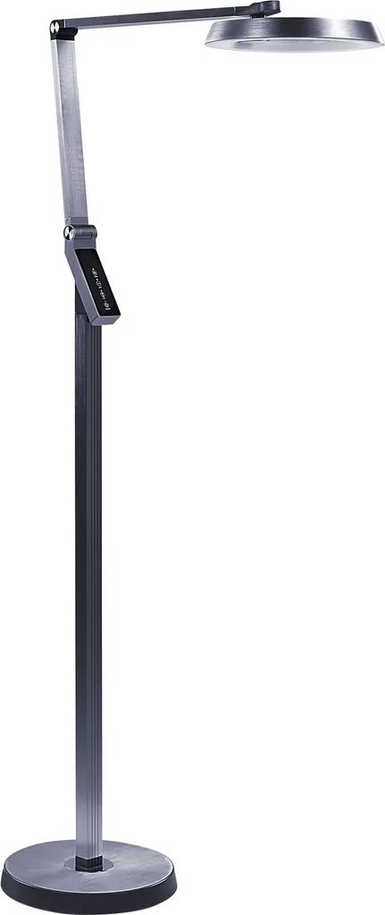 BELIANI Lampadaire LED Gris Foncé 170 cm avec Variateur et Ecran LCD