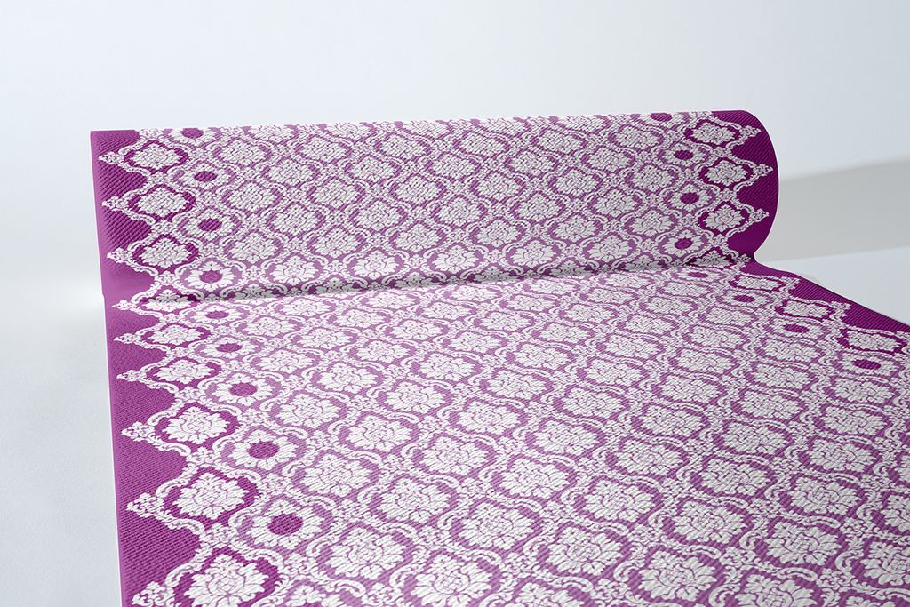 Sovie HORECA Tischläufer Mandy in Aubergine aus Linclass Airlaid 40 cm x 24 m, 1 Stück - Ornamente