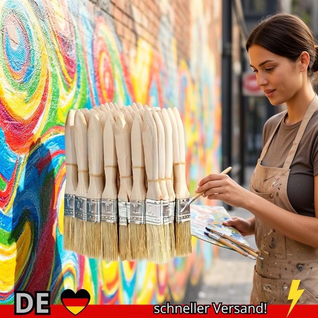 10-teilige Schweinemähtenpinsel Geeignet für Kunst Kunsthandwerk Verputzen