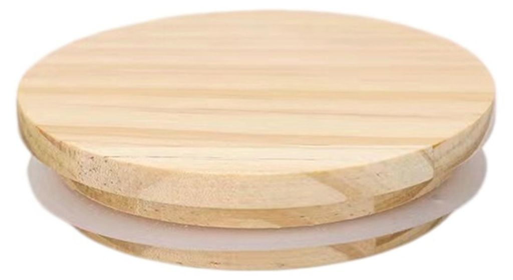 Runder Bambusdeckel für Gläser, Becher, luftdichter Holzdeckel für Dosen, Teedosen und Aromaflaschen, lebensmittelecht, auslaufsicher, wiederver...