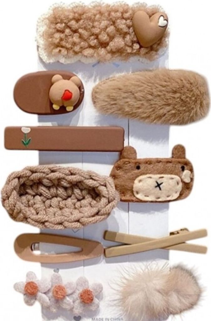 Carla Haarspangen-Set für Damen Annabate braun One size