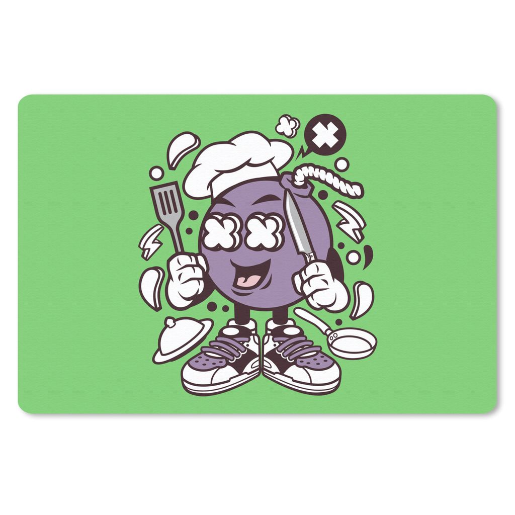 MuchoWow Mauspad Mousepad Bombe - Vintage - Küche 27x18 cm - Mousepads - Maus Mat - Pad - Mausunterlage - Büroartikel - Desk Matten