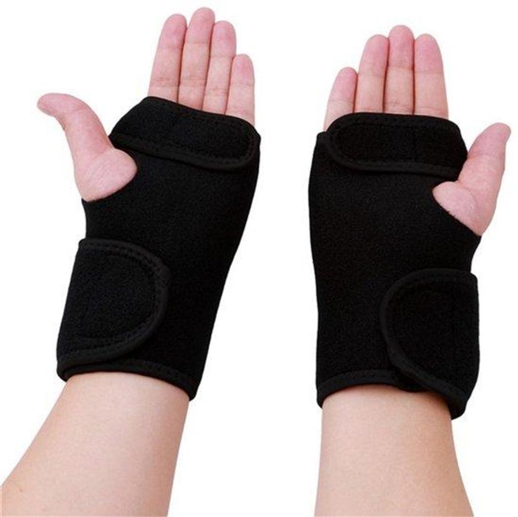 Wristbeschützer - Links und Rechts - Wristbrace Set - Universeller Wriststützender für Carpal-Tunnel-Syndrom - Schwarz - 1 Paar