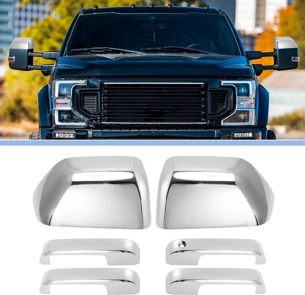 Kit Accessoires Chrome Rétroviseurs et Poignées pour Ford F-Series 2017+