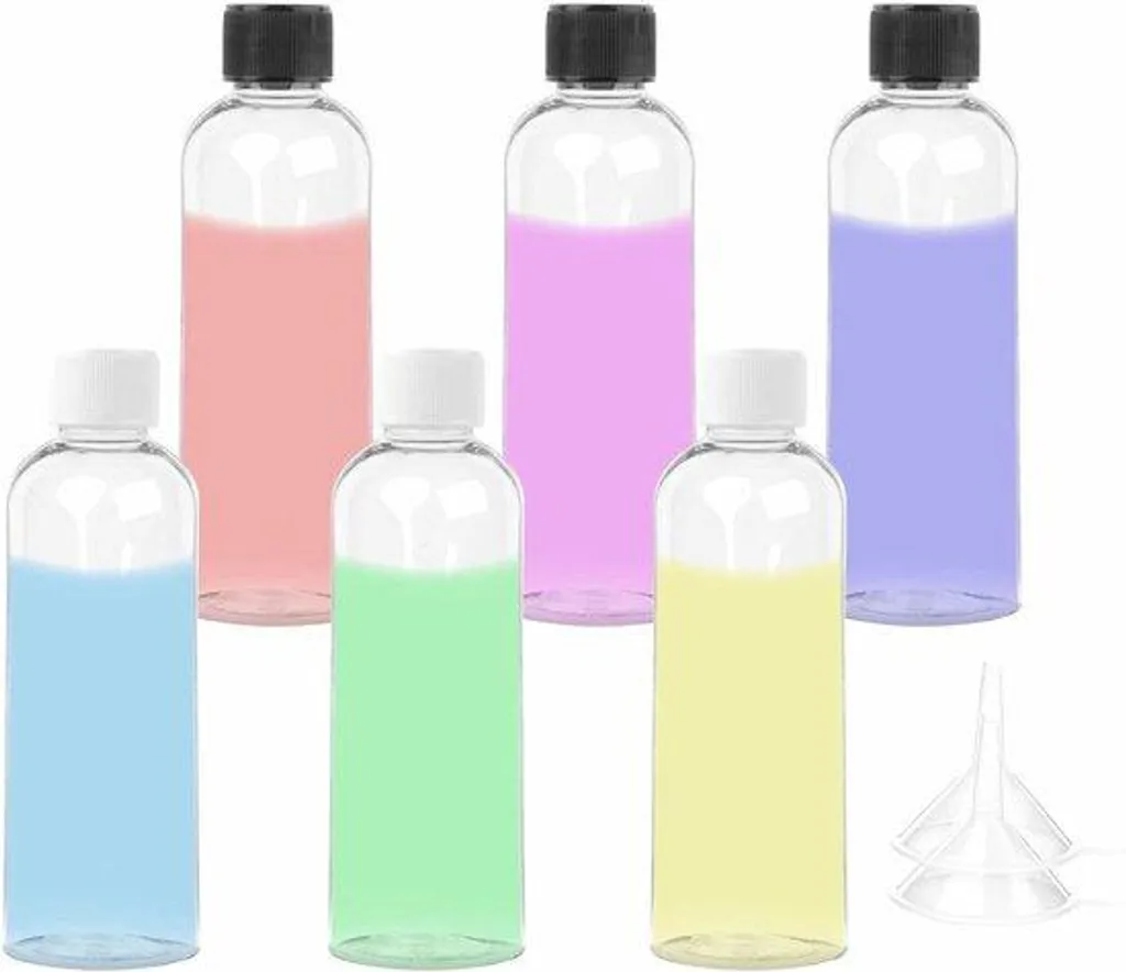 Flacons Voyage Étanches 100ml - Lot de 6 Bouteilles avec Entonnoirs