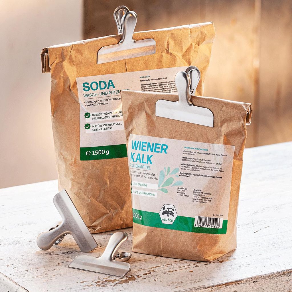 Maximex, sada 4 nerezových spon na uzavírání obalů, snadné Obrázek produktu 