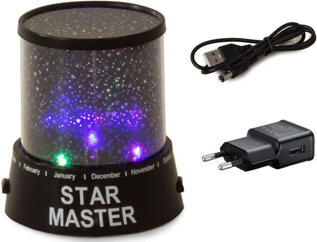 2x Sternen Projektor Nachtlicht Sternenhimmel Sternenlampe Dekoration USB 230V