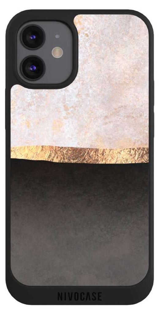 NIVOCASE Handyhülle für Apple iPhone 12 mini Hülle NIVOpure Case Schwarz Abstrakt Black & White Trends