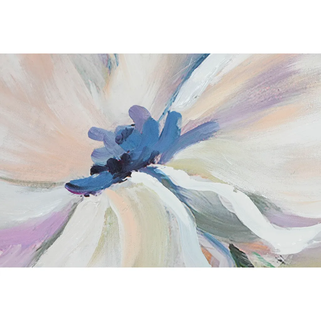 Tableau Fleurs Shabby Chic Grand Format 100x80 cm - Lot de 2 Toiles