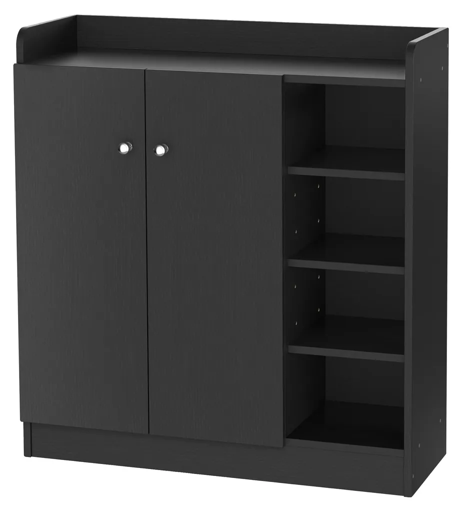 Rangement chaussures pour entrée étroite, 4 niveaux et faible recul
