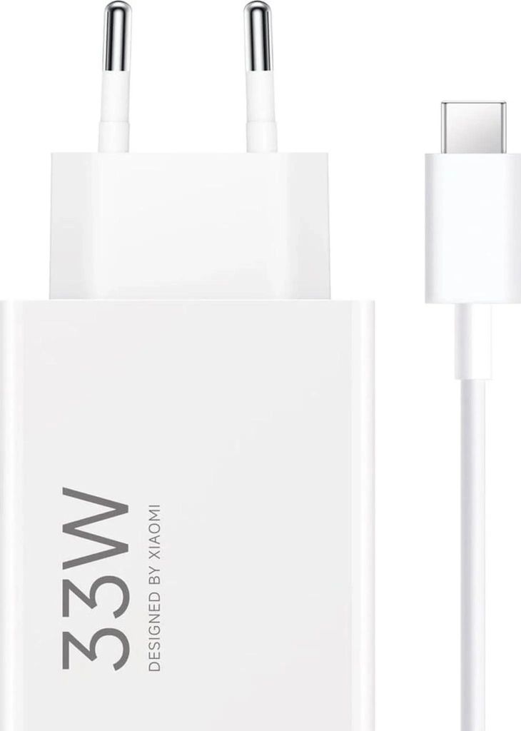 Original Xiaomi 33W TurboCharge Ladegerät, Adapter mit USB-A zu USB-C Kabel 1 Meter Kabel