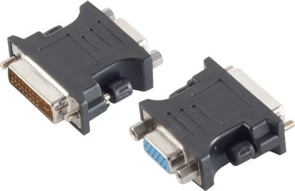 Adapter DVI-I Stecker 24+5 Dual-Link/VGA-Buchse