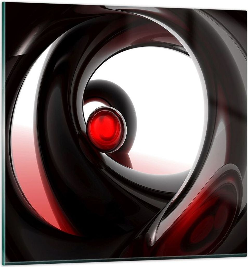 Bilder auf glas - Abstraktion Komposition Glaskugeln - 30x30cm - Glasbilder - Wandbilder - Kunstdruck - zum Aufhängen bereit - Wanddekoration aus ...