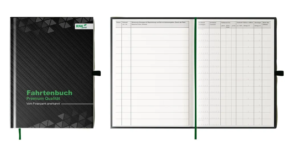 Carnet de bord automobile A5 Premium RNK 3126 pour suivi kilométrique