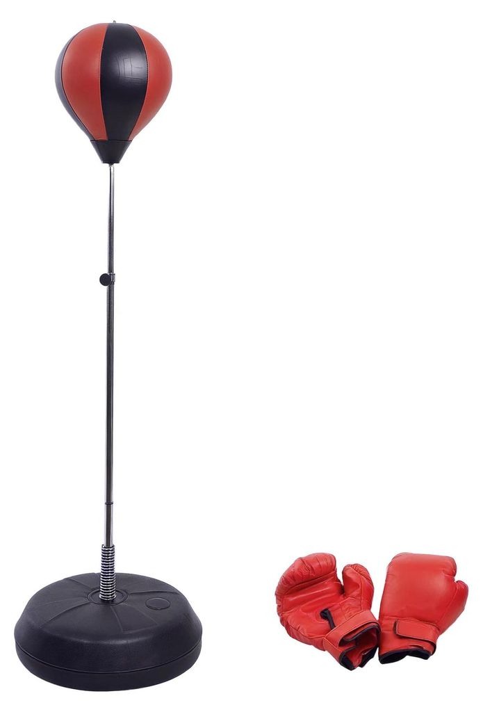 Punchingball/Standboxball mit Ständer - Box-Trainingsset - Höhenverstellbar - Freistehend - Mehrfarbig