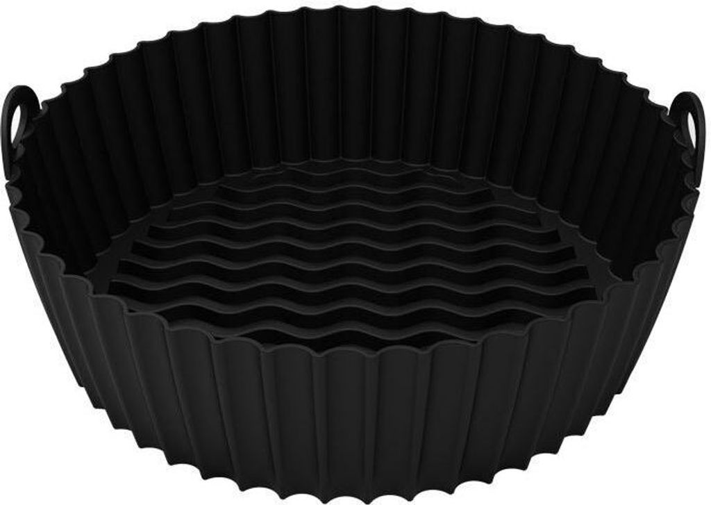 INF Silikonschale für Heißluftfritteuse Schwarz 19 cm