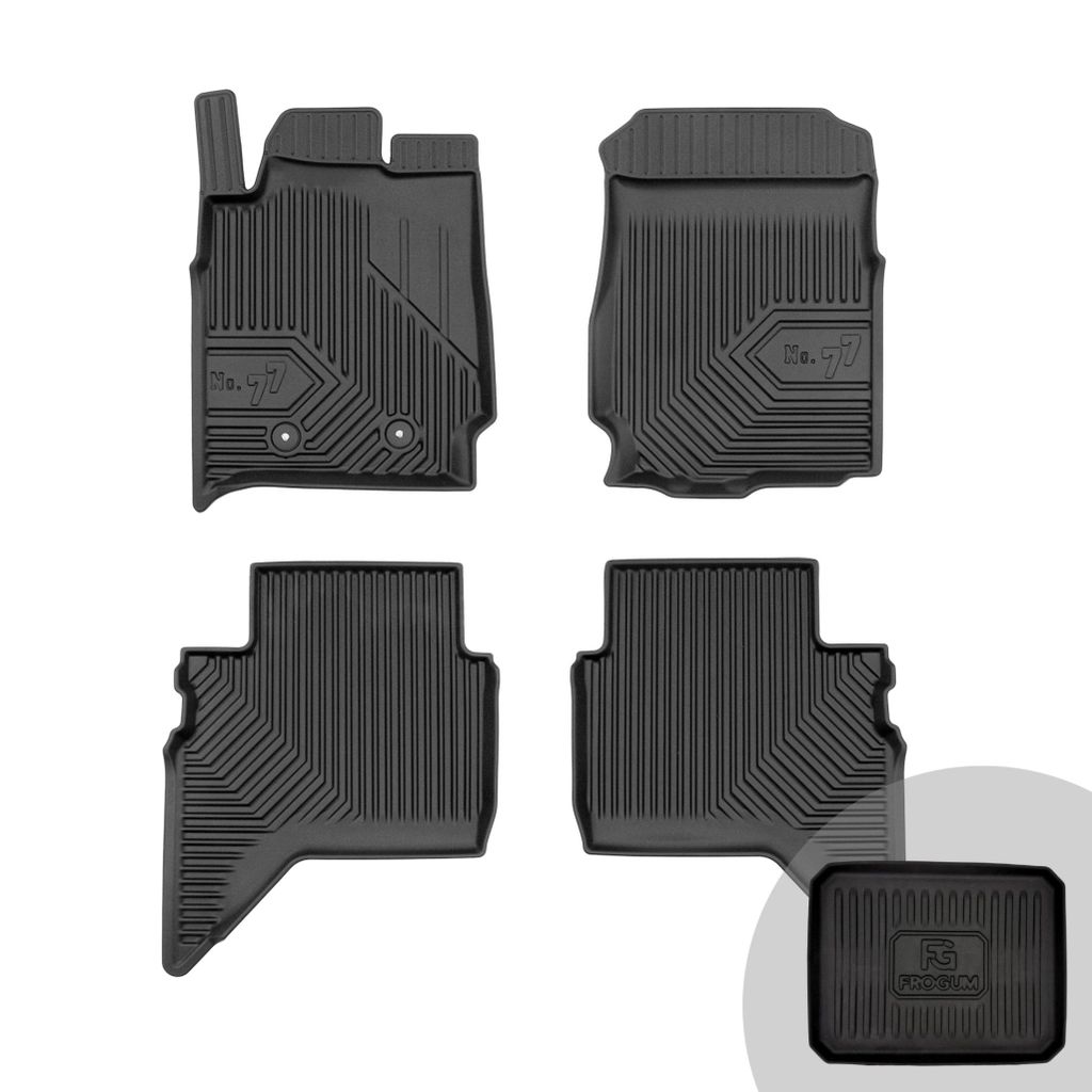 FROGUM No.77 Gummimatten Ganzjahresset von Auto Fußmatten Autofussmatten für Ford Ranger V Raptor 2018-2022