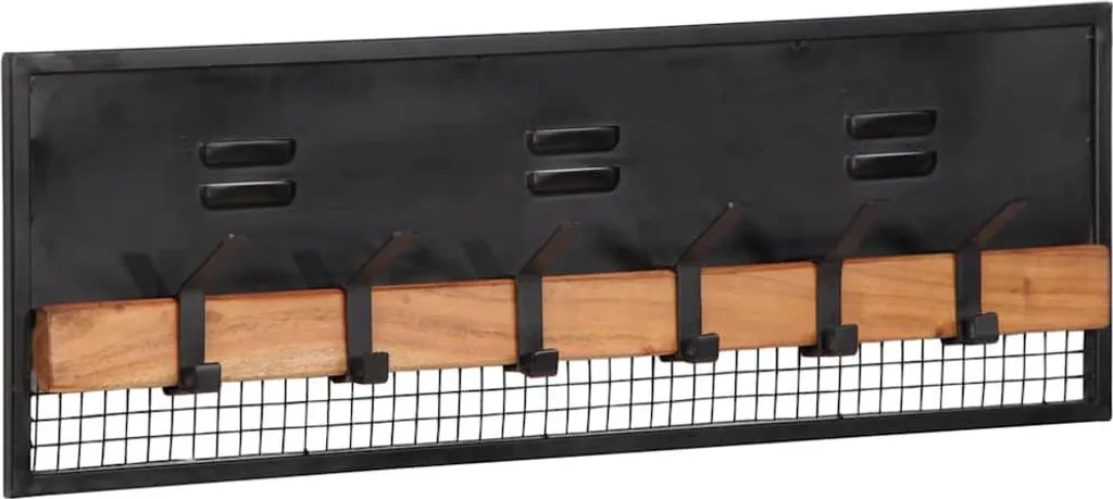 Attaccapanni Parete 90x11x30 cm Legno Mango Massello Offerta