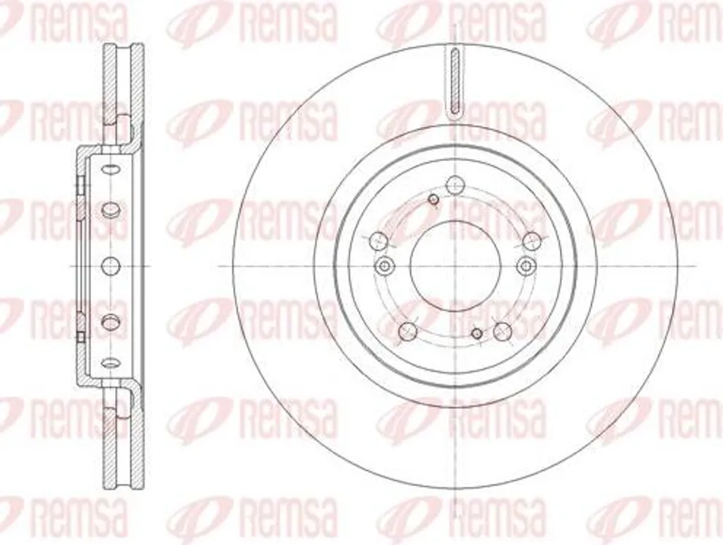 Disque de frein REMSA 61658.10 pour Honda CR-V OE 42251T1GG00 Arrière