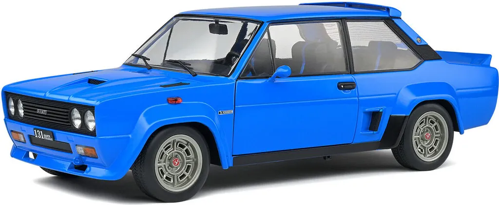 Fiat 131 Abarth 1980 bleu Solido 1:18 : réplique fidèle en métal