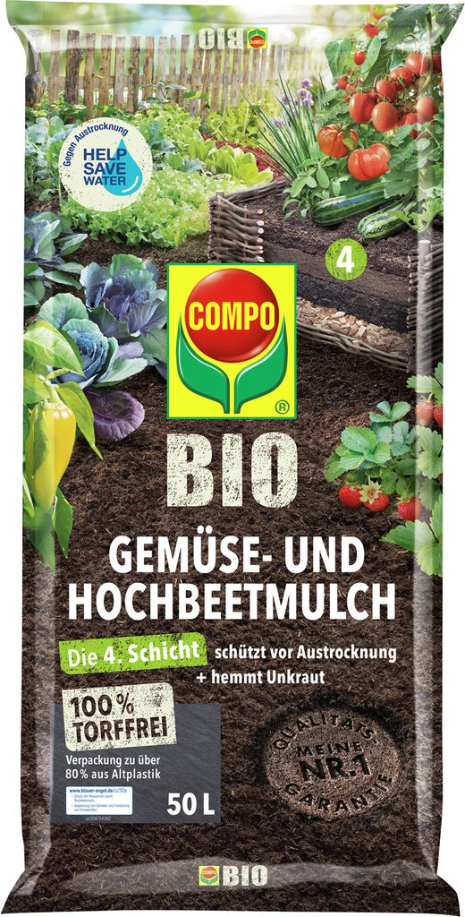 COMPOGemüse- und Hochbeetmulch 50 l torffrei Produktbild 1