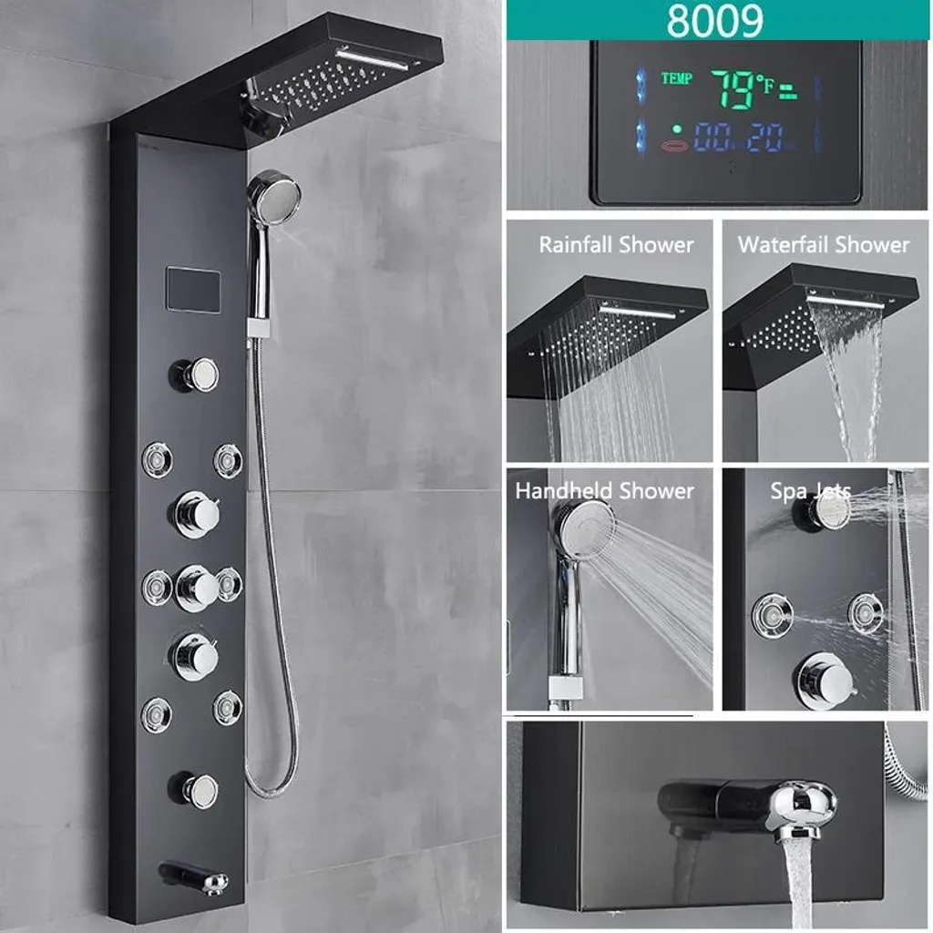 Panneau de douche sensoriel pour spa à domicile et massage du corps