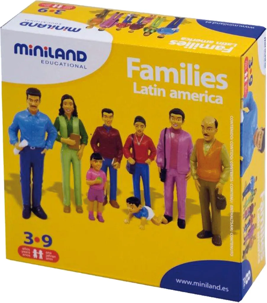 Figurines Famille Latino Miniland pour éducation inclusive 8 pièces - 2
