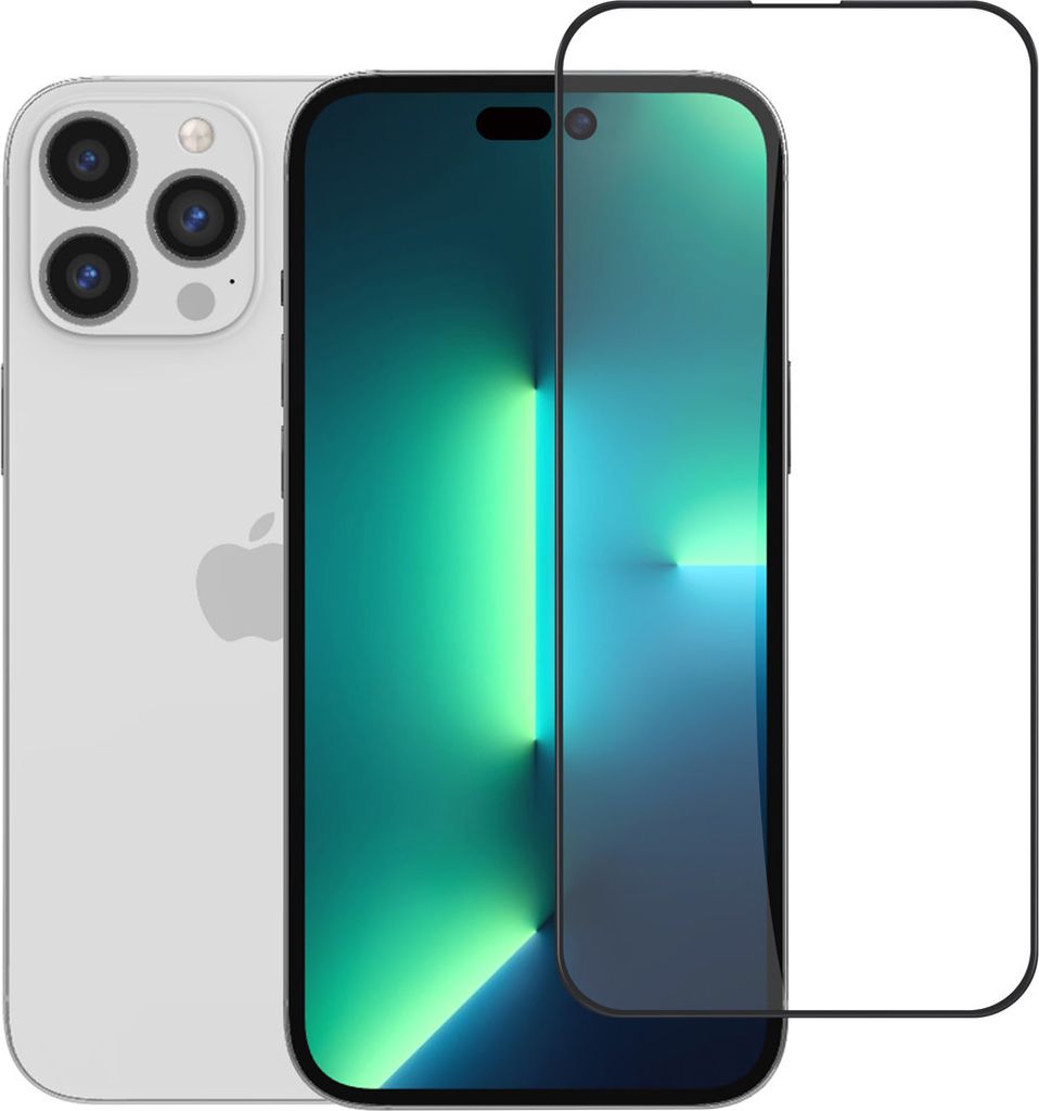 box of 10 - UNIQ Accessory iPhone 14 Pro Max 10D Full Coverage Tempered Glass - Black Edge