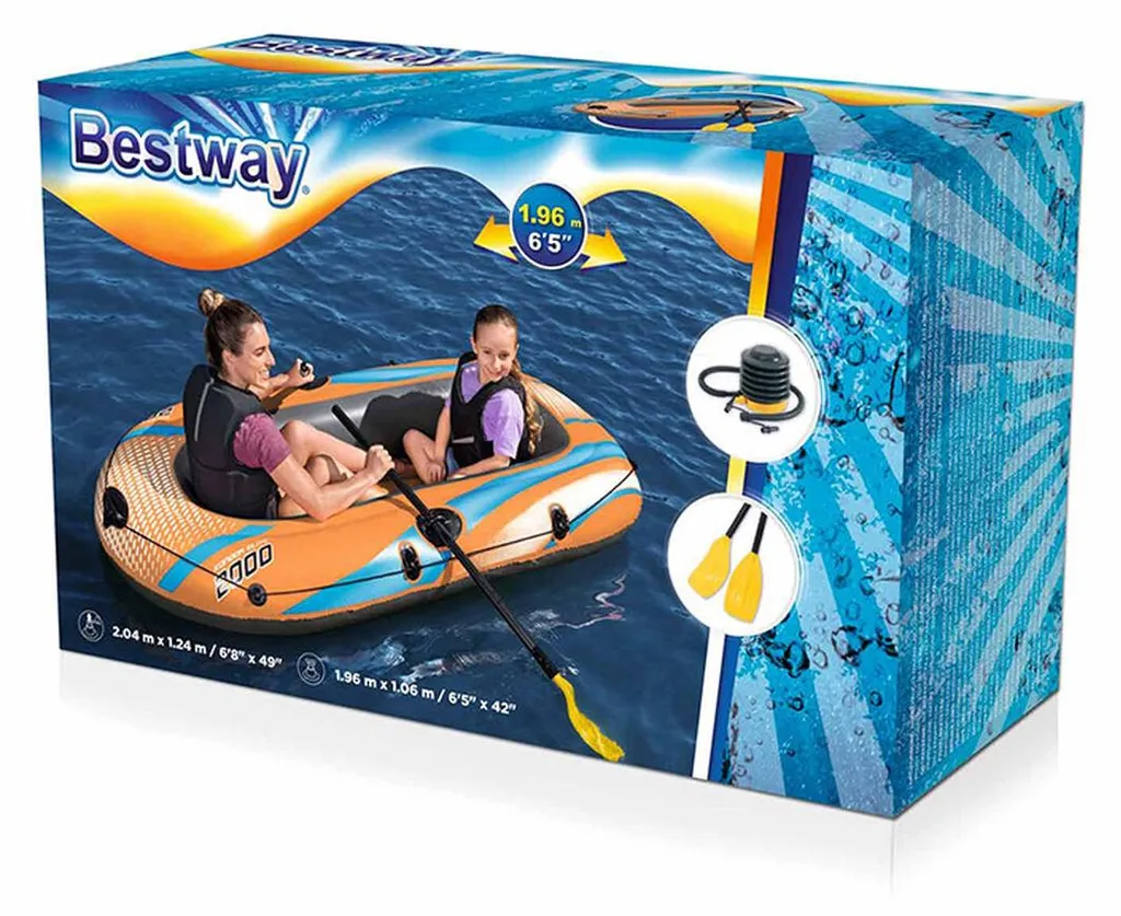 Bateau Gonflable Stable et Robuste Bestway Kondor Elite 2000 Complet