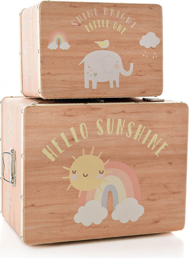 Petit Cheri Set aus 2 Aufbewahrungsboxen WD417 (One Size) (Brown)
