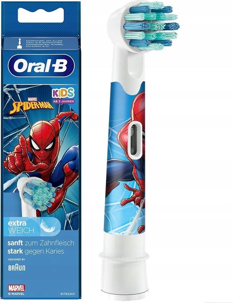 Oral-B Aufsteckbürste Stages Power EB10 Spiderman Kids weich kompatibel