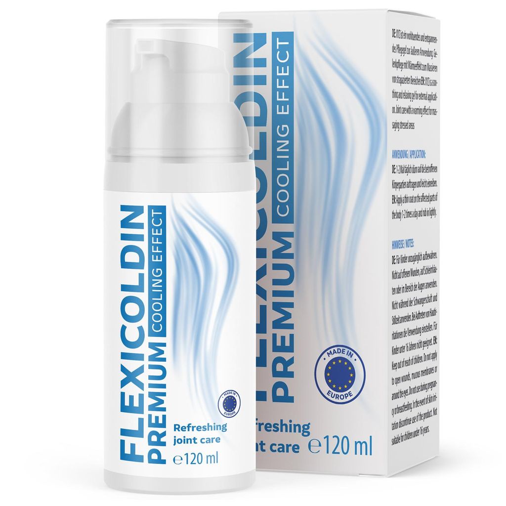 Flexicoldin Premium Gel | Für Gelenks - und Muskelschmerzen | Hochwertige Inhaltsstoffe | Inhalt 120ml
