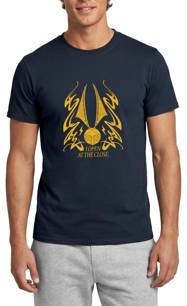 Spreadshirt Harry Potter Goldener Schnatz I Open At The Close Männer T-Shirt, XL, Navy