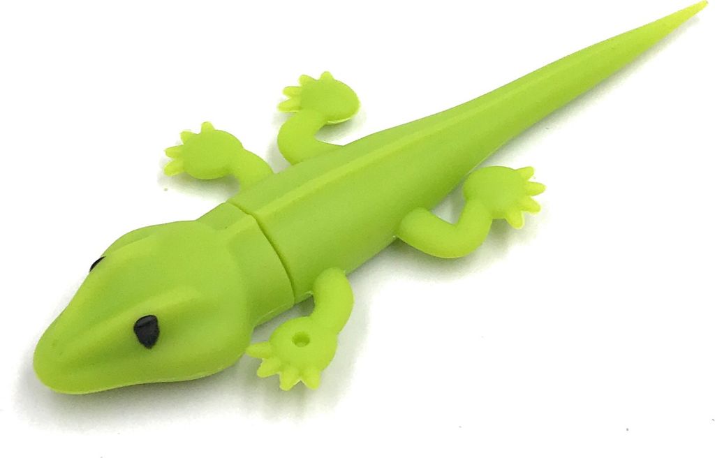Onlineworld2013 Gecko Eidechse Reptil grün Funny USB Stick 64 GB USB 3.0