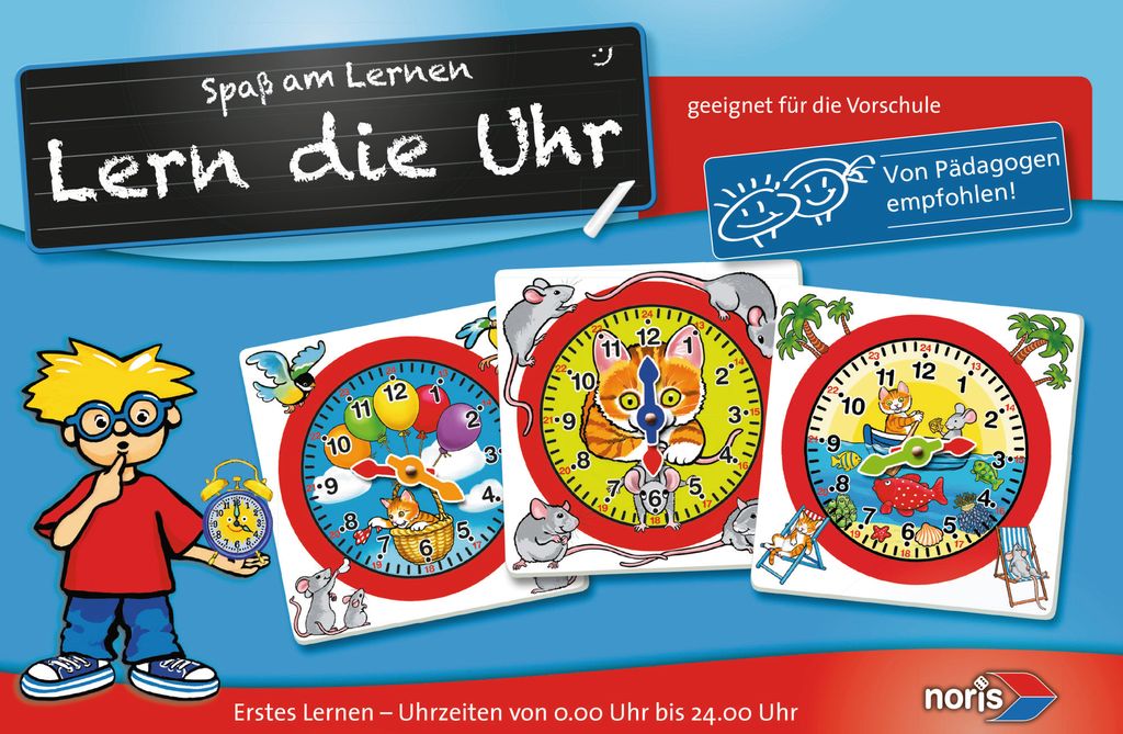 Noris Spiele Lern die Uhr - Zweiteilige Puzzle-Teile; Produktbild 