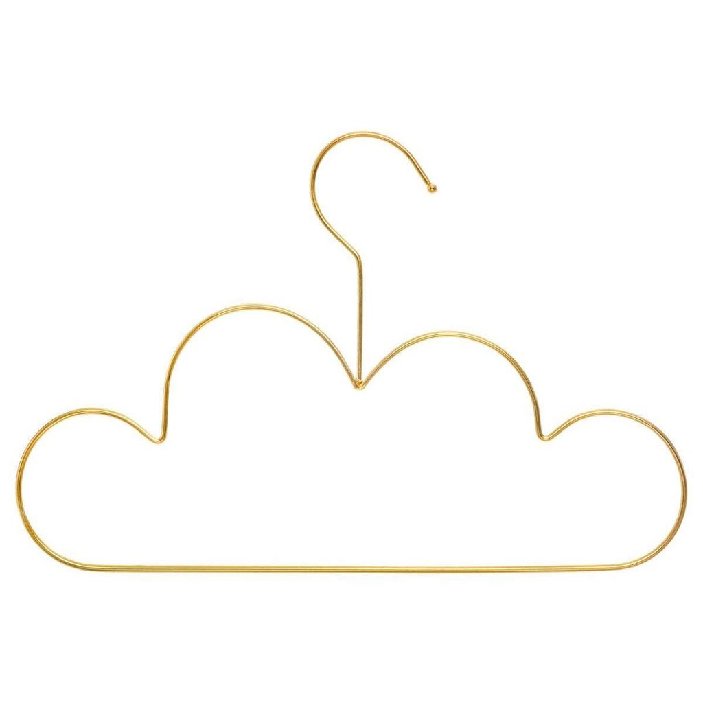 3er-set kleiderbügel "wolke" aus goldfarbenem kunststoff - Atmosphera créateur d'intérieur