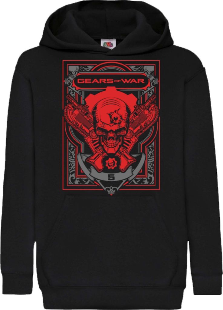 Kinder Kapuzenpullover Gears Of War, 5-6 Jahr - 116 / Schwarz