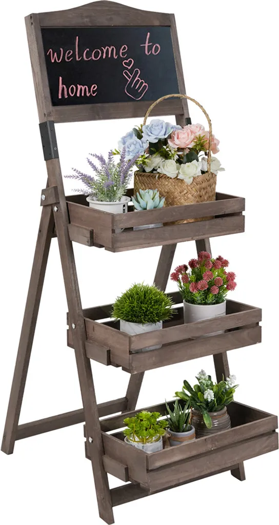 Étagère de Rangement Gain de Place Pliable avec Tableau pour Bureau