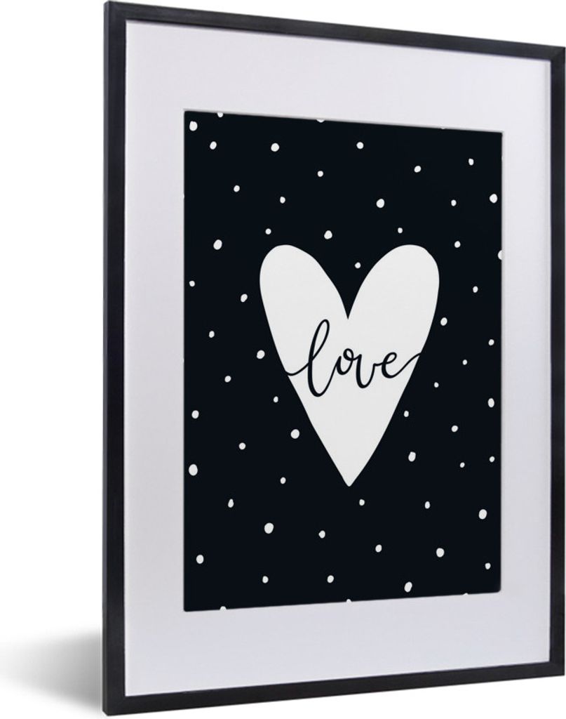 MuchoWow MuchoWow Gerahmtes Poster Zitat - Liebe - Kind - Jungen - Mädchen - Baby 30x40 cm - Poster mit zchwarzem Bilderrahmen - Wandposter Sc...