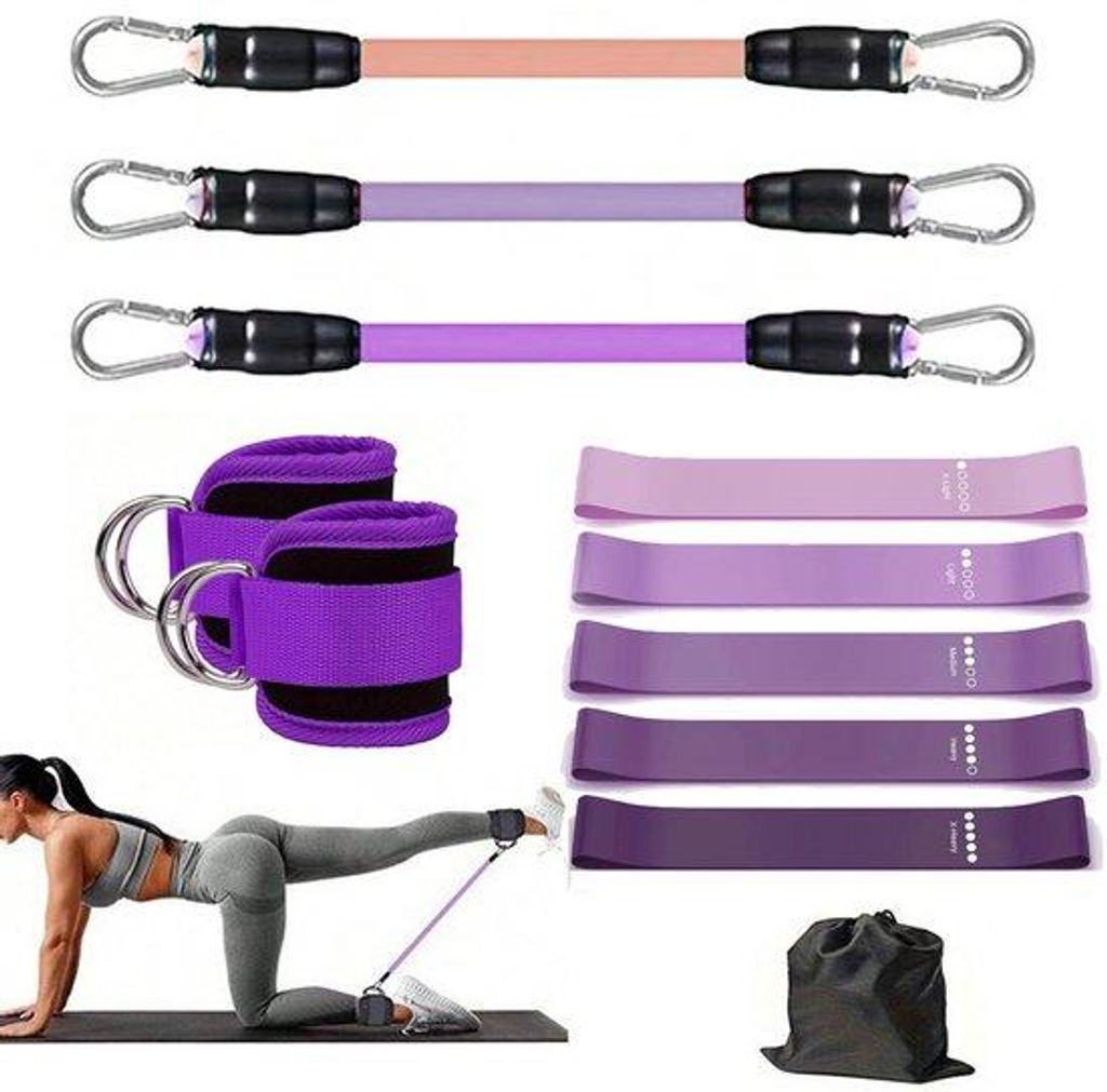 Elastische Fitnessbandenpaar für Mann und Frau Sport-Set
