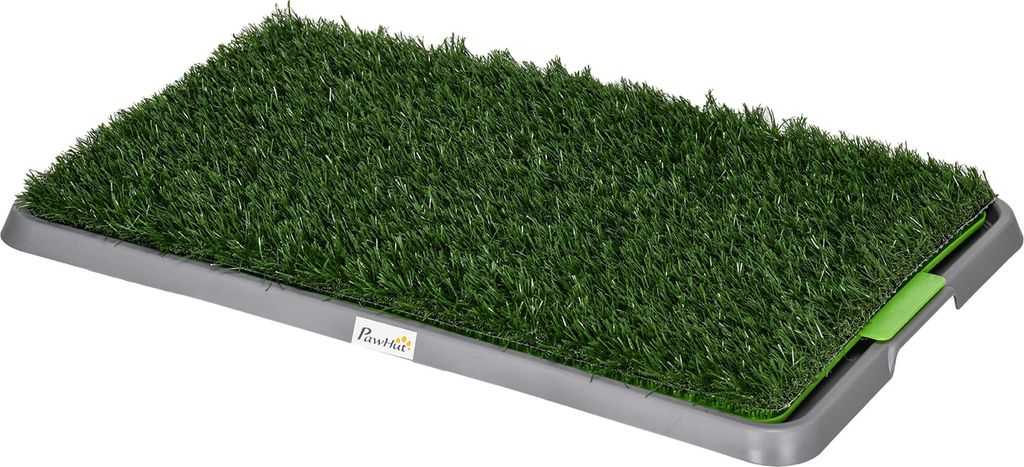 Hundetoilette mit Kunstrasen, Drainagelöcher, auslaufsicher, 67x41x3,5cm, Grün