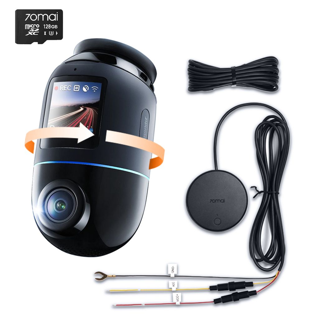 70mai Dashcam 4K Omni X800 + 4G Hardwire Kit UP04, inkl. 128 GB SD-Karte
