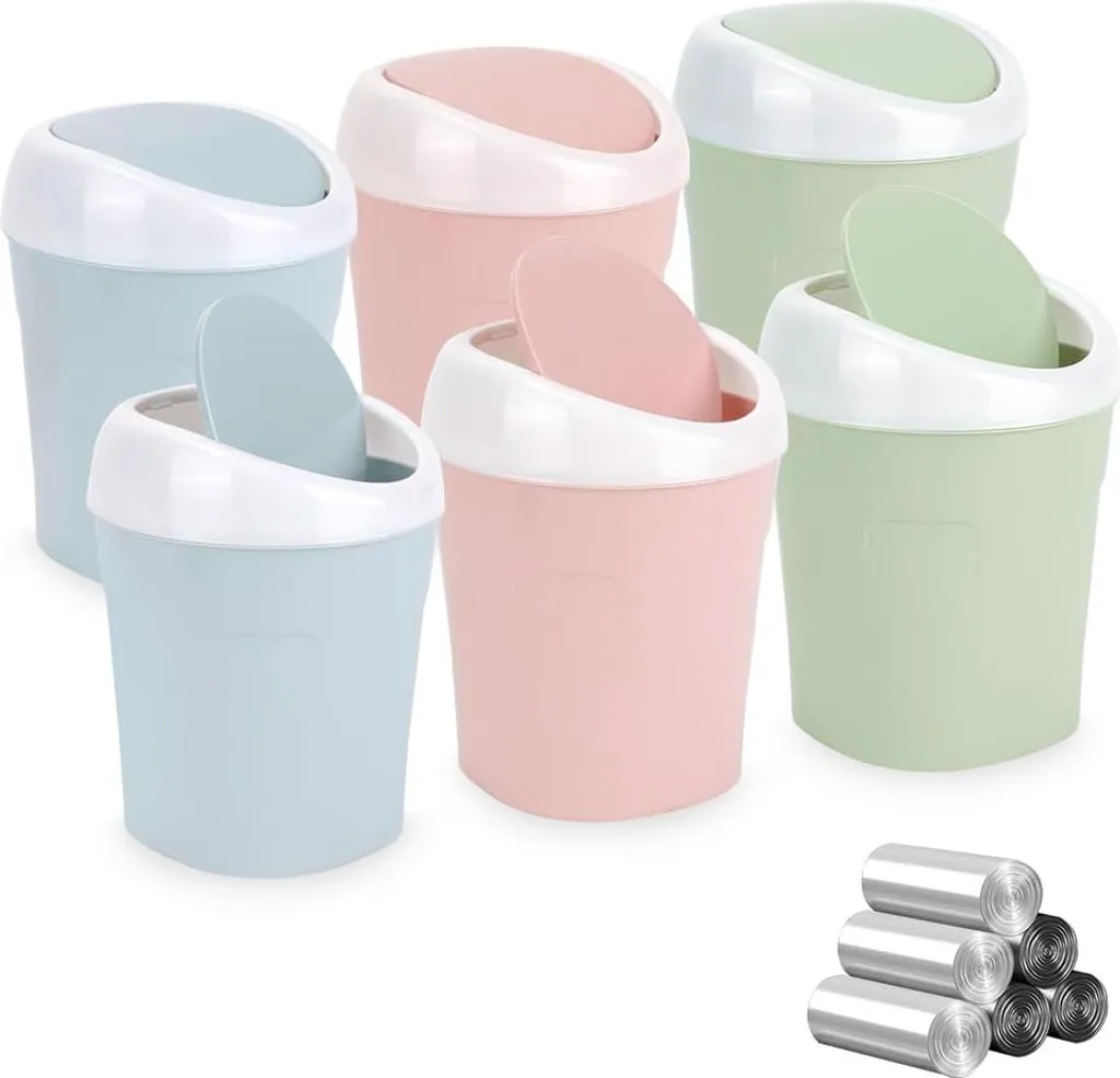 Mini poubelle de table anti-odeur avec sacs recharges pour bureau propre