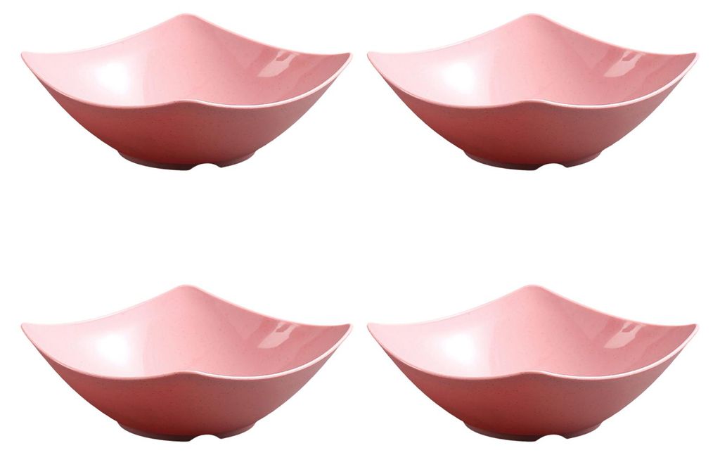 1/4 Stück Einweg-Servierschüsseln, quadratisch, glatte Kanten, hitzebeständig, vielseitig einsetzbar, ideal für Partysnacks und Salate.