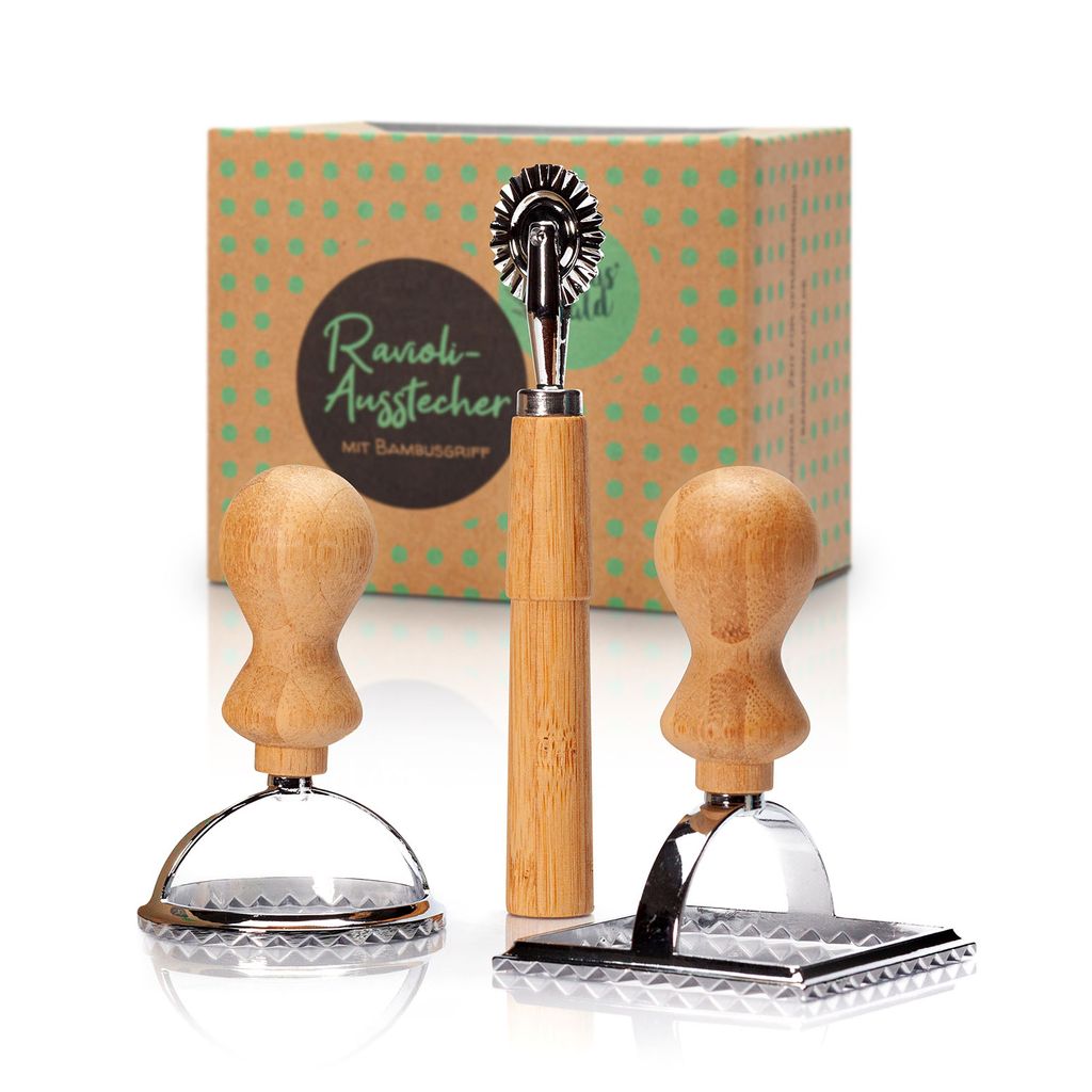 Ravioli Ausstecher | 1x rund, 1x eckig & 1x Rad