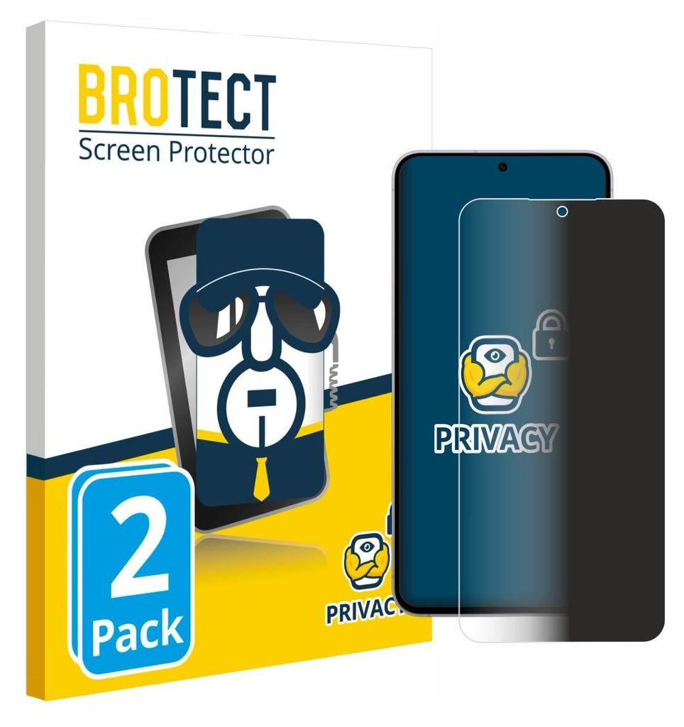 2x BROTECT Sichtschutzfolie für Samsung Galaxy S25 FE Enterprise Edition Anti-Spy Privacy Sichtschutz Blickschutz Folie Blaulicht-Schutz