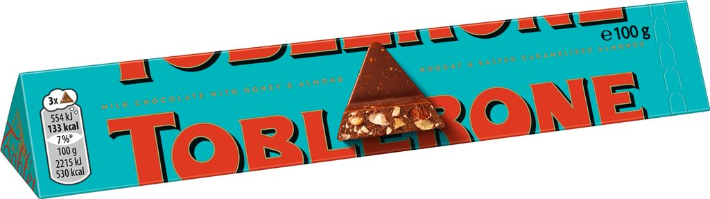 Toblerone Crunchy Almonds avec amandes salées Miel Nougat Image du produit 