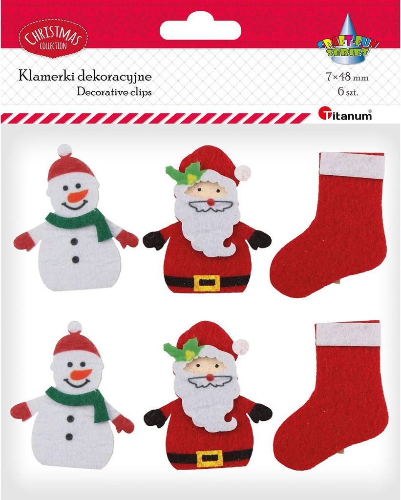 Weihnachten dekorative Wäscheklammern 6 Stück Titanum