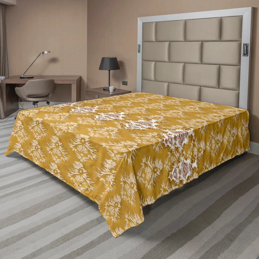 Lenzuolo Grande 244x205 ABAKUHAUS Vintage Giallo - Offerta Casa