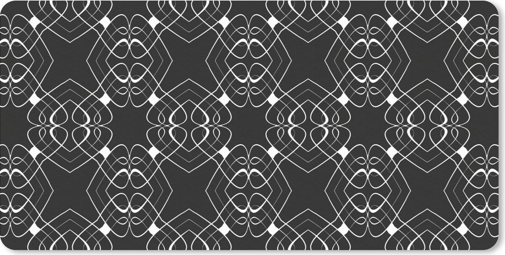 MuchoWow Mauspad Mousepad Muster - Linie - Schwarz und Weiß 60x30 cm - Mousepads - Maus Mat - Pad - Mausunterlage - Nachhaltig